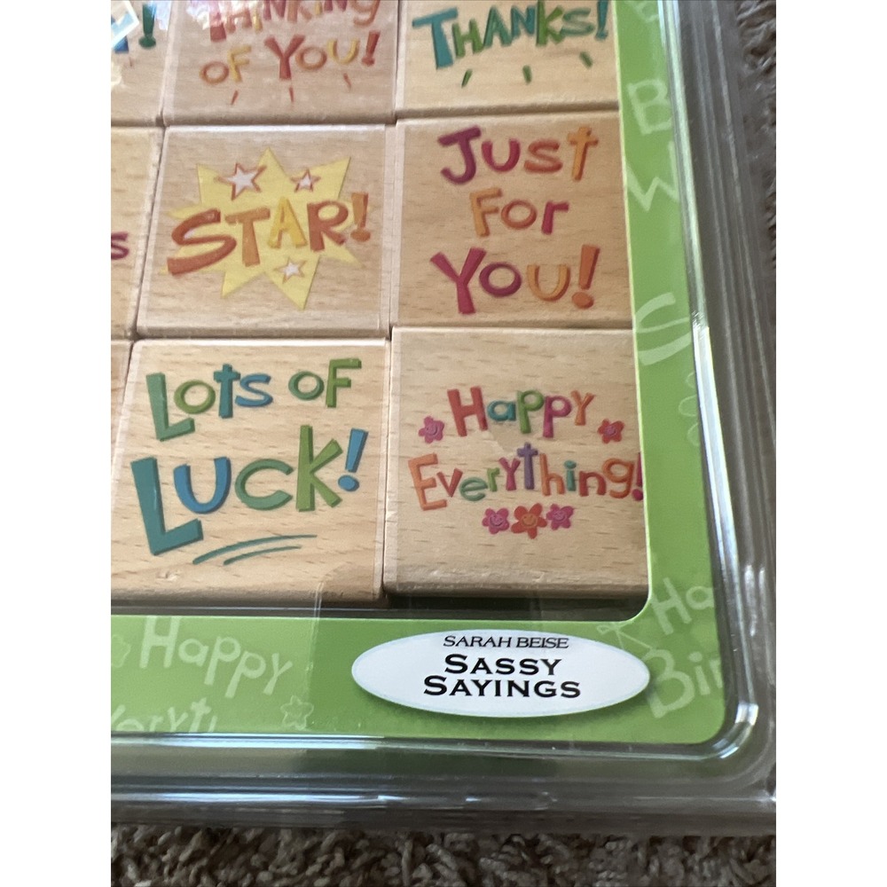 3 Sue Zipkin Rubber Stamp Collection Alphabet 26 Sassy Sayings Sarah Beise NEW - Picture 13 of 13